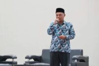 Sambutan acara Hari Bermuhammadiyah oleh Ketua PDM Ciamis, dr. Ridwan Rahman Saleh.